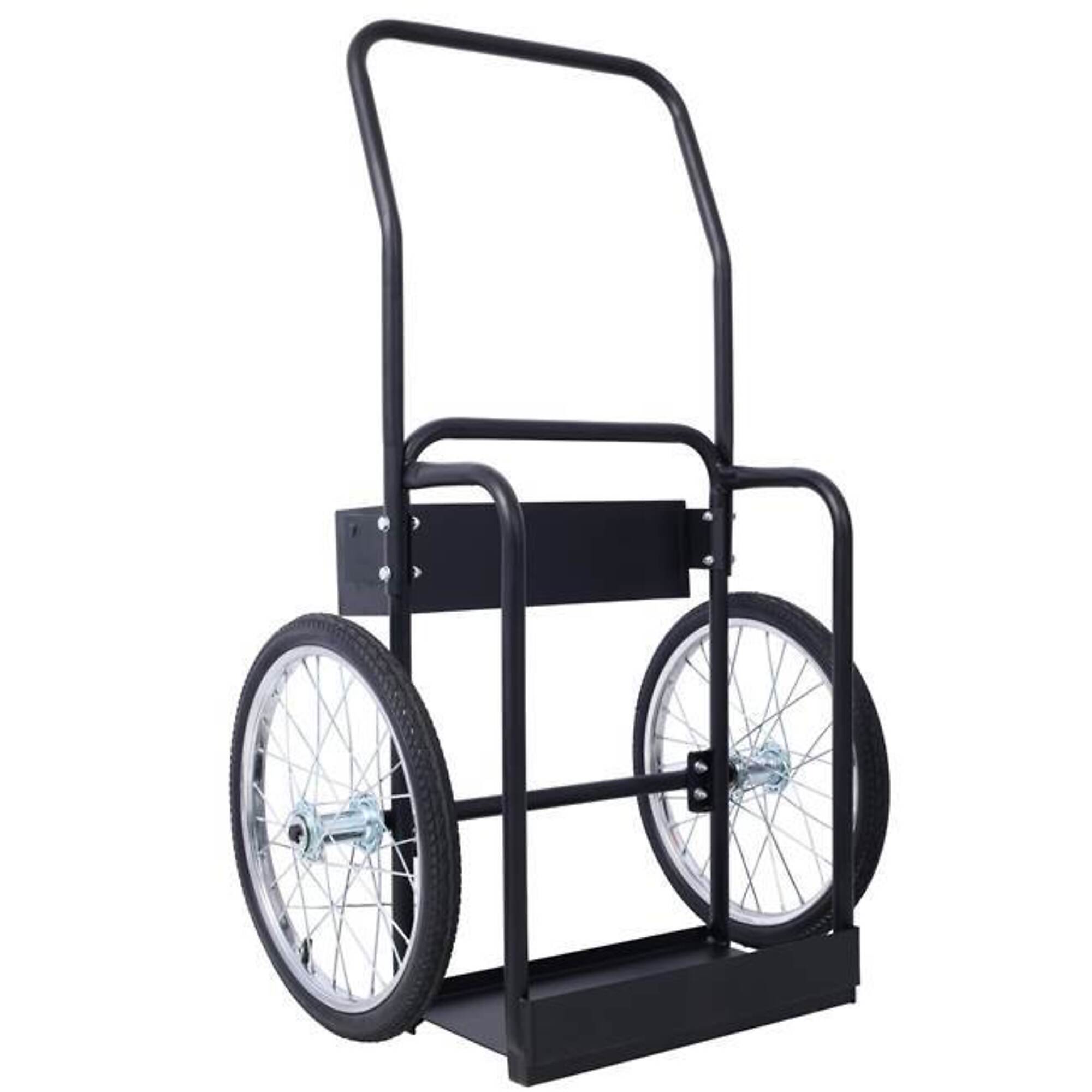 Large Dual Oxygen Tank Dolly, 20" Wheels, black, BAC-W465P154350